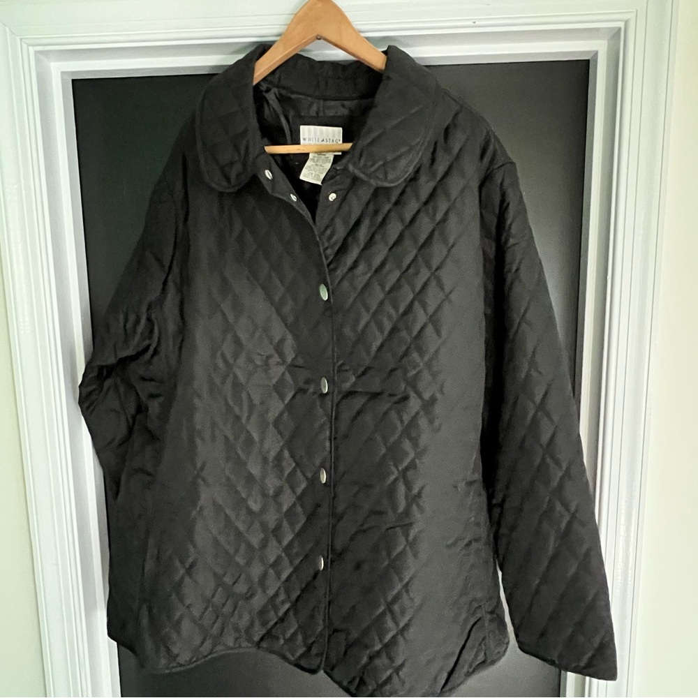 Black, Quilted Spring/Fall Jacket, Women’s 3XL